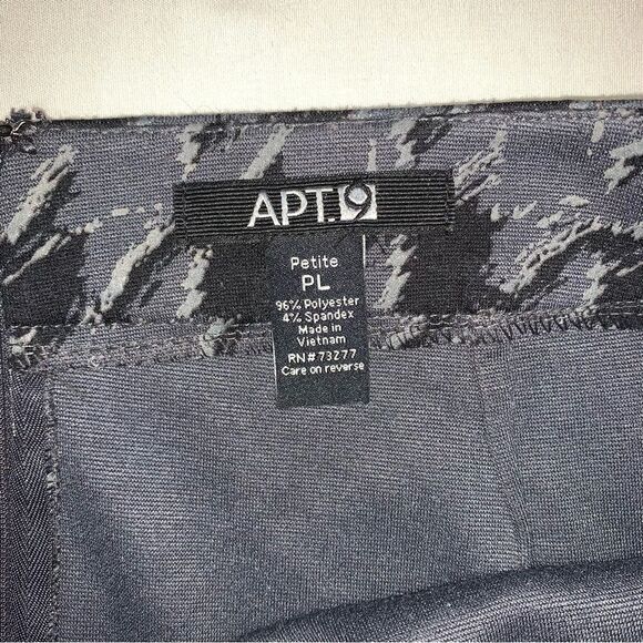 🆕 Gray Black Skirt Women’s PL Houndstooth Pencil Mini Business Workwear Summer - Picture 3 of 7